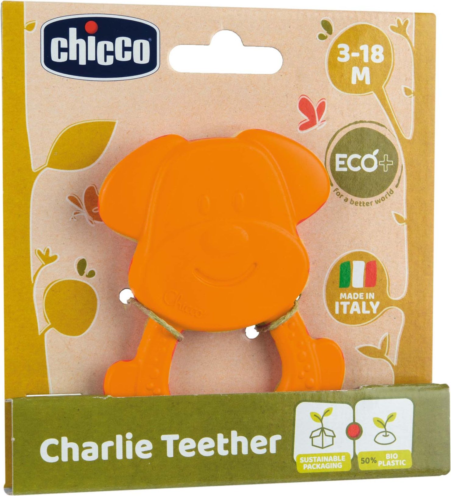 Chicco kousátko Eco+ Pejsek Charlie oranžová - obrázek 2