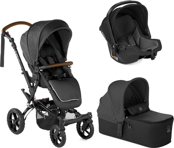 JANÉ Kočárek kombinovaný Crosswalk R+ Micro + Koos i-size R1 Cold Black - obrázek 1