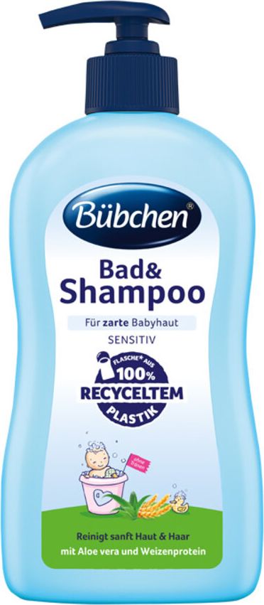 BÜBCHEN Baby koupel a šampon s dávkovačem 400 ml - obrázek 1