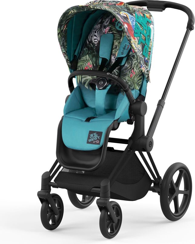CYBEX Kočárek kompletní Priam 4.0 podvozek Matt Black + seat pack + lux carry cot We The Best Blue - obrázek 3