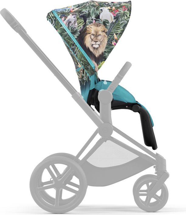 CYBEX Kočárek kompletní Priam 4.0 podvozek Matt Black + seat pack + lux carry cot We The Best Blue - obrázek 5
