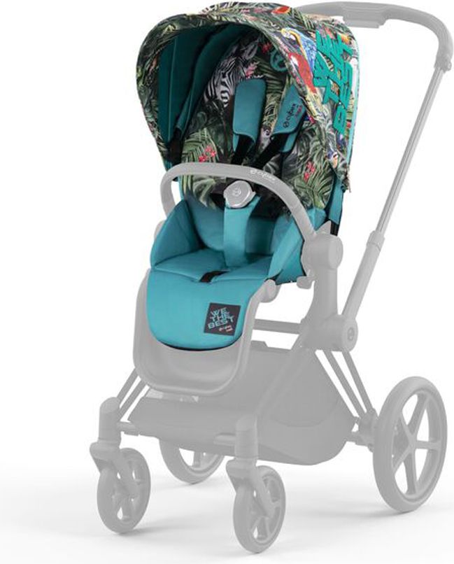 CYBEX Kočárek kompletní Priam 4.0 podvozek Matt Black + seat pack + lux carry cot We The Best Blue - obrázek 14