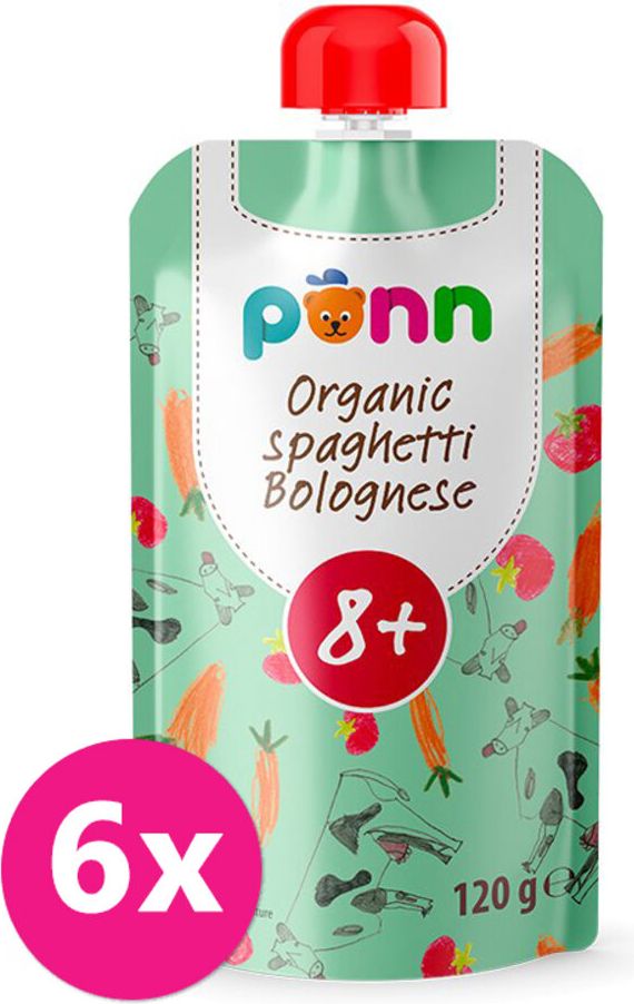 6x SALVEST Põnn BIO Boloňské špagety (120 g) - obrázek 1