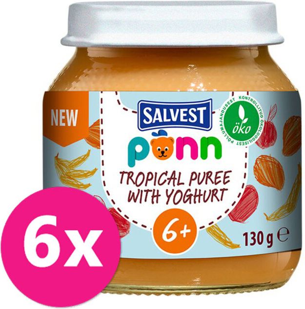 Salvest Põnn BIO Ovocné pyré s jogurtem 6 x 130 g - obrázek 1