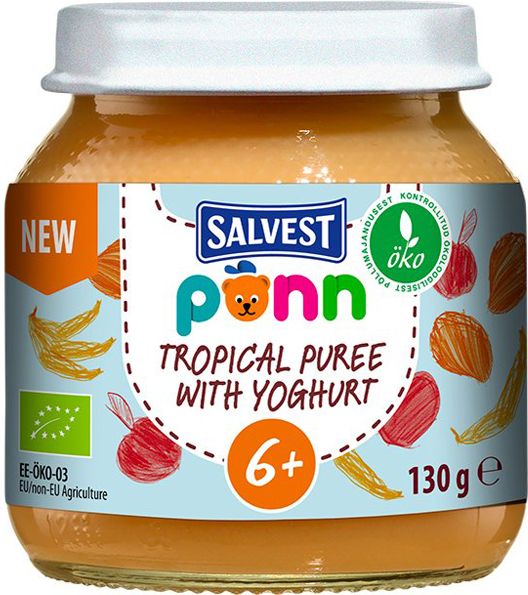 Salvest Põnn BIO Ovocné pyré s jogurtem 6 x 130 g - obrázek 2