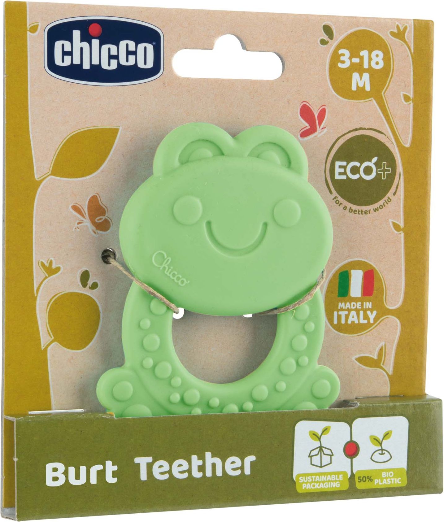 Chicco kousátko Eco Žabka Burt zelená - obrázek 2