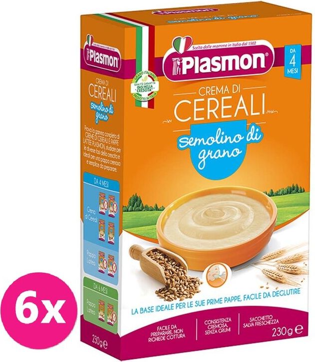 6x PLASMON Kaše pšeničná krupicová 230 g, 4m+ - obrázek 1