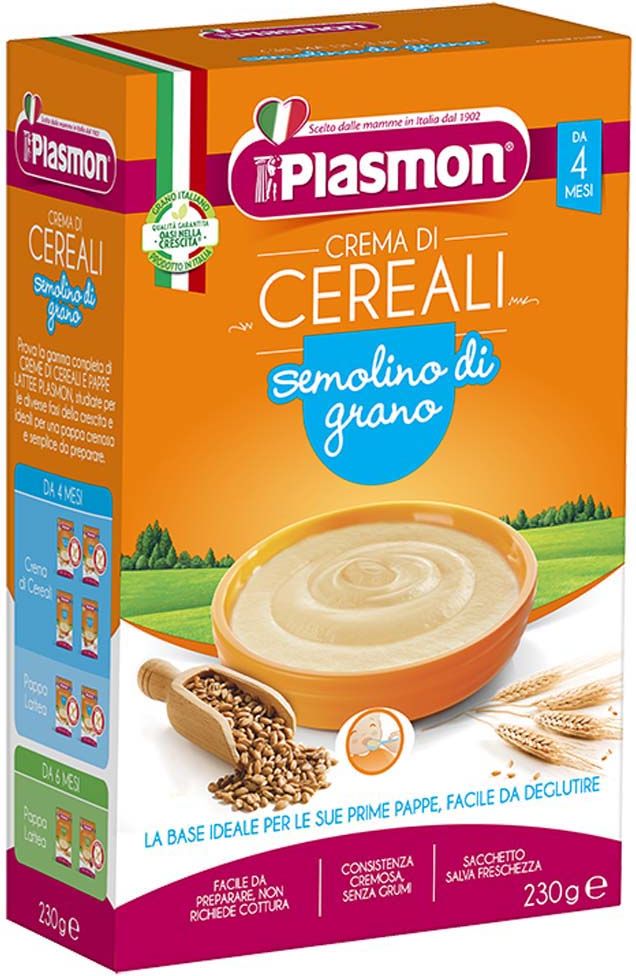 6x PLASMON Kaše pšeničná krupicová 230 g, 4m+ - obrázek 2
