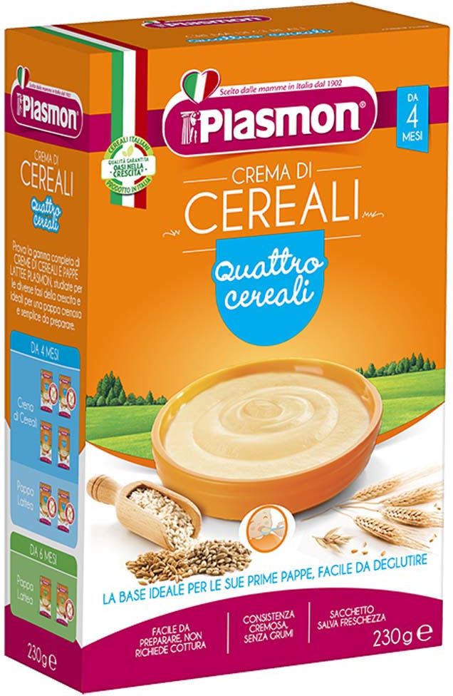 6x PLASMON Kaše ze čtyř druhů obilovin 230 g, 4m+ - obrázek 2