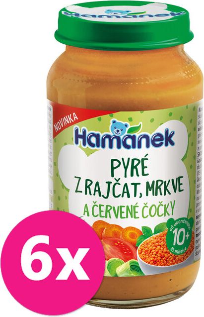 Hamánek Pyré z rajčat mrkve a červené čočky 6 x 230g - obrázek 1