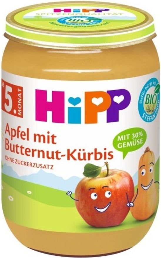 HiPP BIO Jablko s máslovou dýní 190 g - obrázek 1