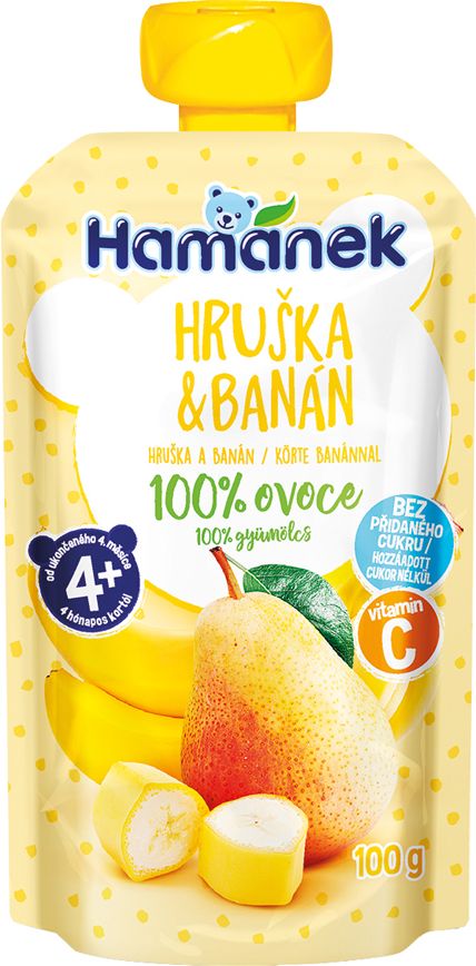 Hamánek Hruška & banán 6 x 100 g - obrázek 2