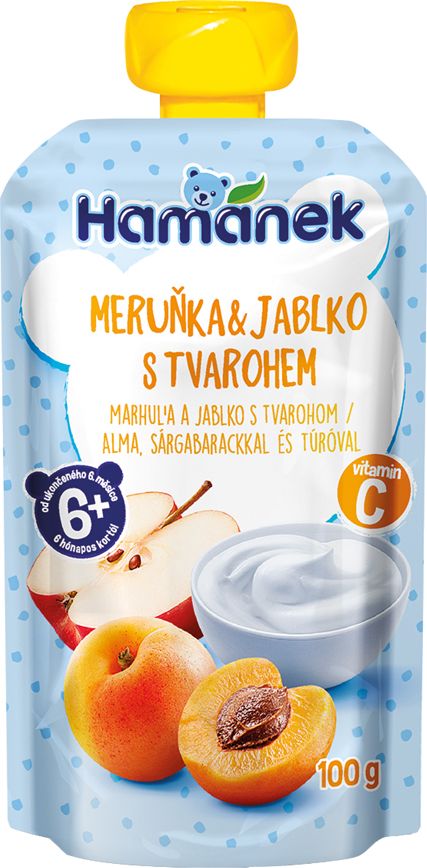 HAMÁNEK Meruňka & jablko s tvarohem 3 x 100 g - obrázek 2
