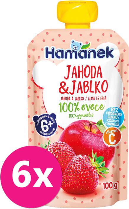 HAMÁNEK Jahoda & jablko 6 x 100 g - obrázek 1