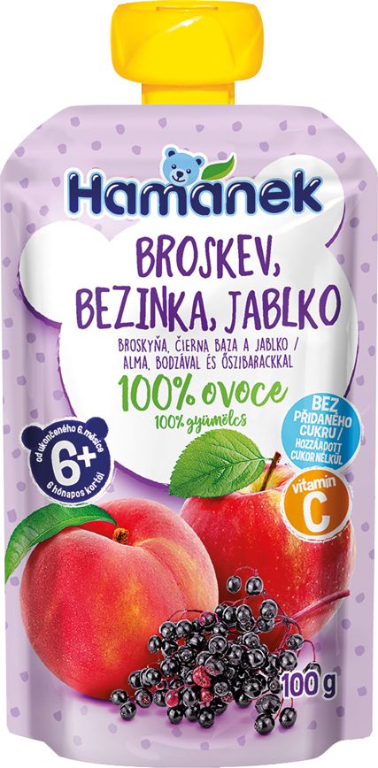Hamánek Broskev bezinka jablko 6 x 100 g - obrázek 2