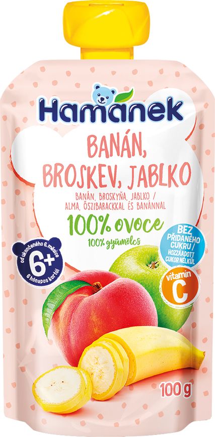 HAMÁNEK Banán broskev jablko 6 x 100 g - obrázek 2