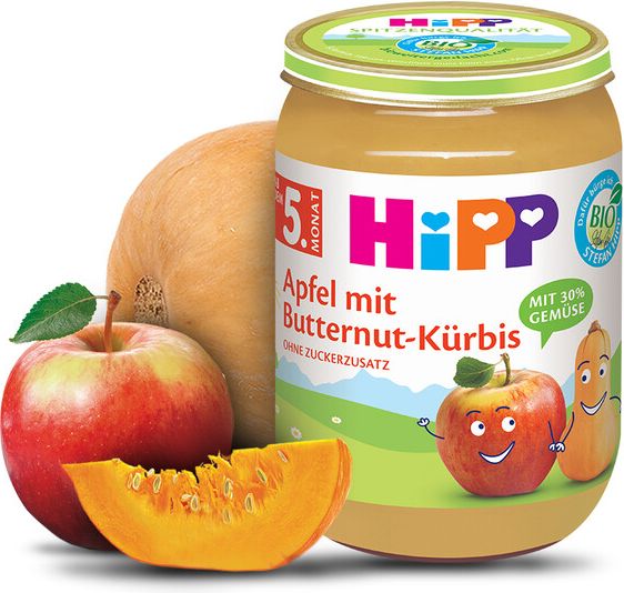 HiPP BIO Jablko s máslovou dýní od uk.4.-6. měsíce 6 x 190 g - obrázek 2