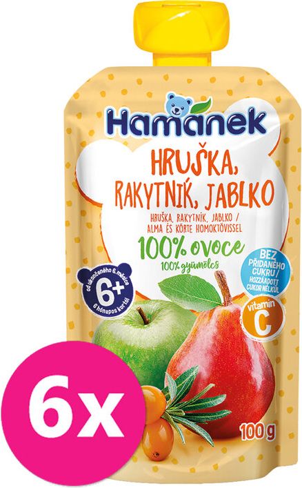 Hamánek Hruška rakytník jablko 6 x 100 g - obrázek 1