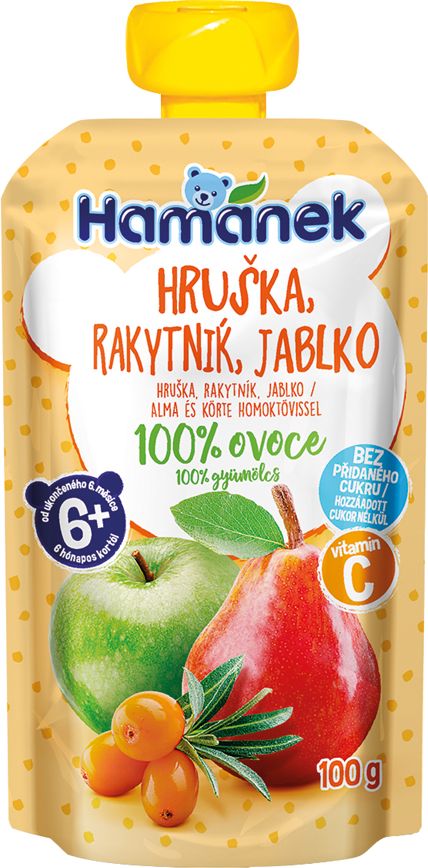 Hamánek Hruška rakytník jablko 6 x 100 g - obrázek 2