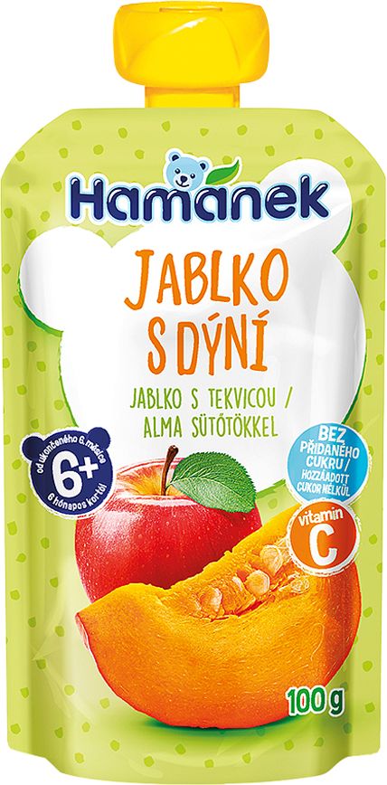 HAMÁNEK Jablko s dýní 6m+ 6 x 100 g - obrázek 2
