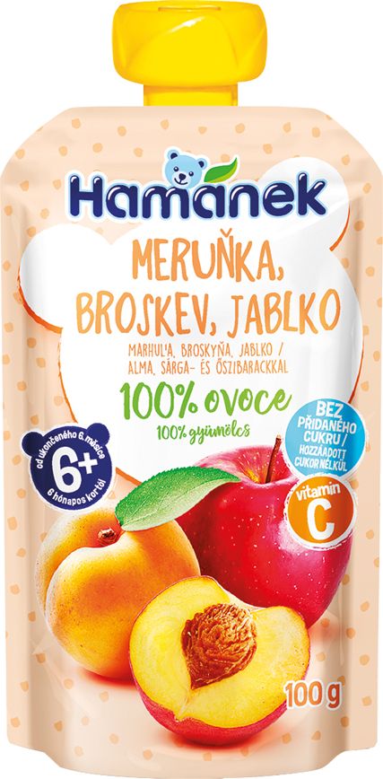 Hamánek Broskev meruňka jablko 6 x 100 g - obrázek 2