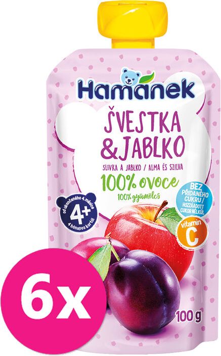 HAMÁNEK Švestka & jablko 6 x 100 g - obrázek 1