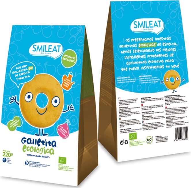 SMILEAT Organic špaldové a ovocné sušenky 220 g - obrázek 2