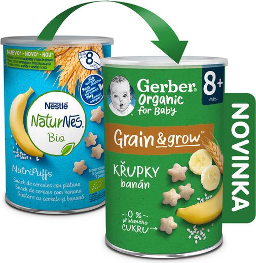 GERBER Organic křupky banánové 35 g - obrázek 1