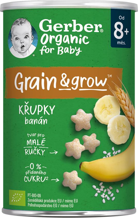GERBER Organic křupky banánové 35 g - obrázek 2