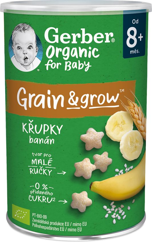 GERBER Organic křupky banánové 35 g - obrázek 3