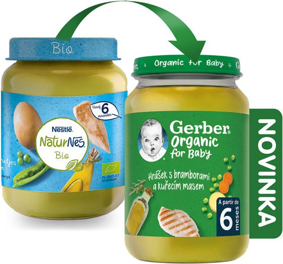 Gerber hrášek s bramborami a kuřecím masem 190 g - obrázek 1