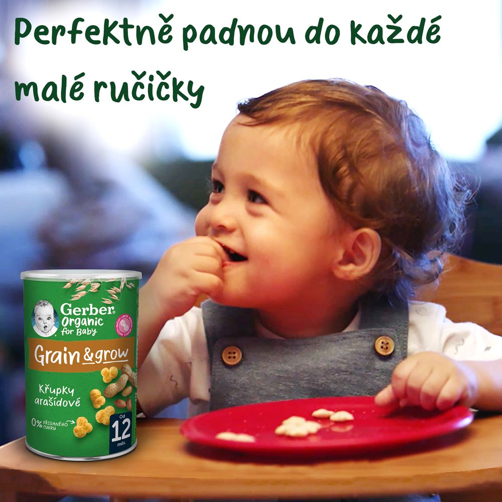 GERBER Organic křupky arašídové 35 g​ - obrázek 8