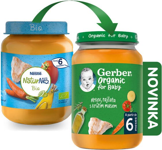 Gerber mrkev a rajčata s krůtím masem 190 g - obrázek 1