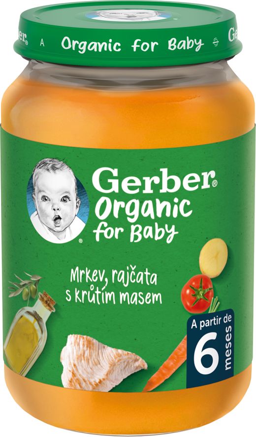 Gerber mrkev a rajčata s krůtím masem 190 g - obrázek 2