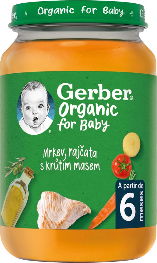 Gerber mrkev a rajčata s krůtím masem 190 g - obrázek 3