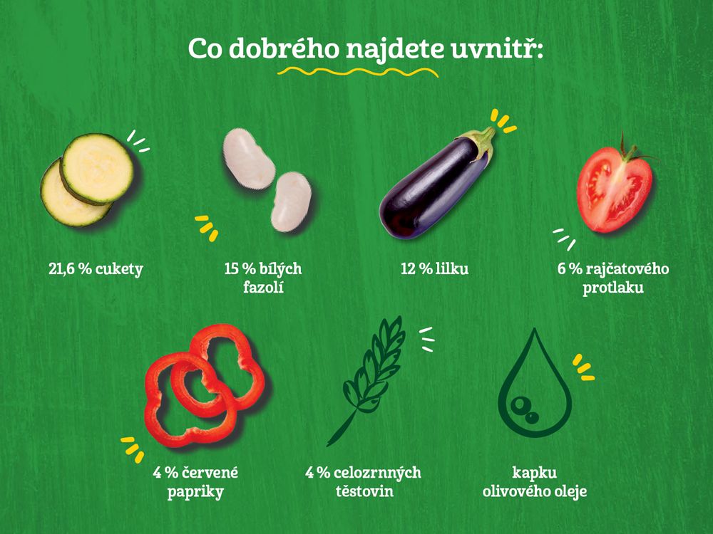 GERBER Organic 100% rostlinný příkrm ratatouille s makaróny​ ​3 x 190 g - obrázek 5