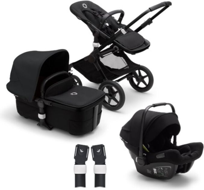 BUGABOO Fox 3 complete Black/Midnight black-Midnight black + autosedačka + adaptéry na autosedačku - obrázek 1