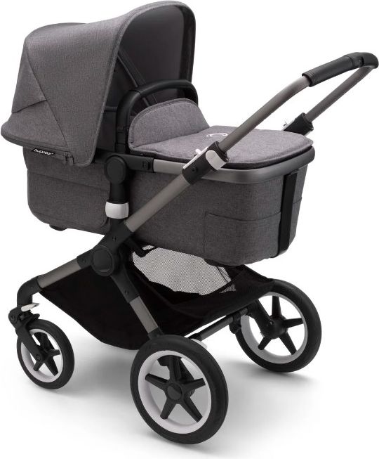 BUGABOO Fox 3 complete Graphit/Grey Melange-Grey Melange + autosedačka + adaptéry na autosedačku - obrázek 3