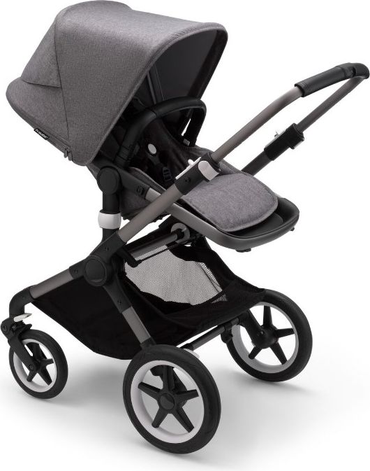BUGABOO Fox 3 complete Graphit/Grey Melange-Grey Melange + autosedačka + adaptéry na autosedačku - obrázek 5