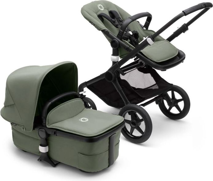 BUGABOO Fox 3 complete Black/Forest green-Forest green + autosedačka, základna, adaptéry - obrázek 4