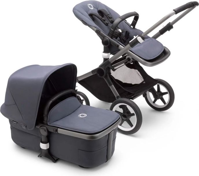 BUGABOO Fox 3 complete Graphit/Stormy blue-Stormy blue + autosedačka + adaptéry na autosedačku - obrázek 3
