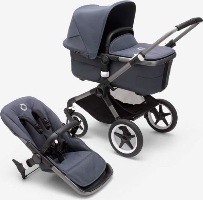 BUGABOO Fox 3 complete Graphit/Stormy blue-Stormy blue + autosedačka + adaptéry na autosedačku - obrázek 7