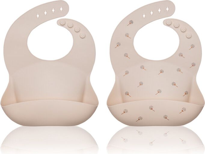 PETITE&MARS Bryndák silikonový Sam Beige Dandelion + Beige (2 ks) - obrázek 1