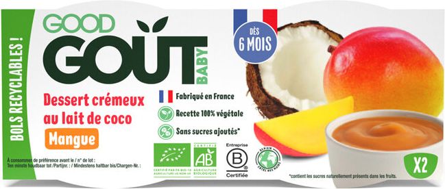 Good Gout BIO Kokosový dezert s mangem 2 x 100 g - obrázek 1