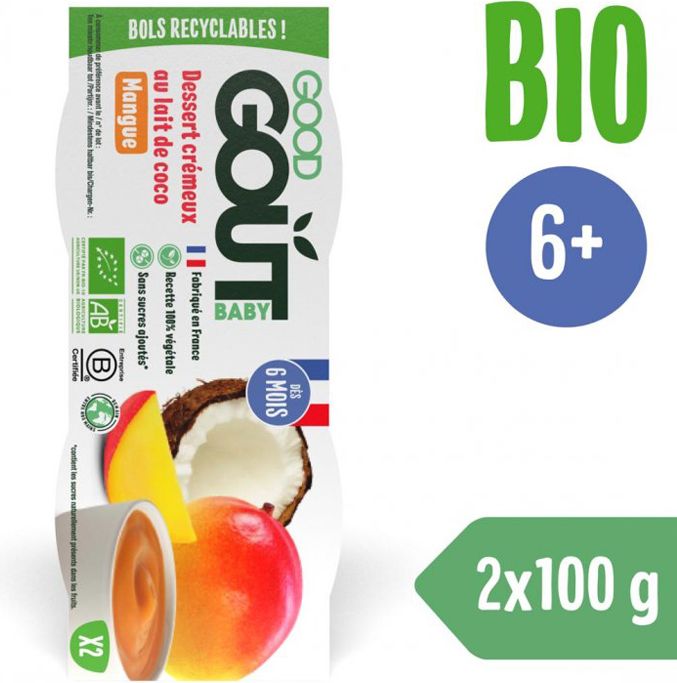 Good Gout BIO Kokosový dezert s mangem 2 x 100 g - obrázek 2
