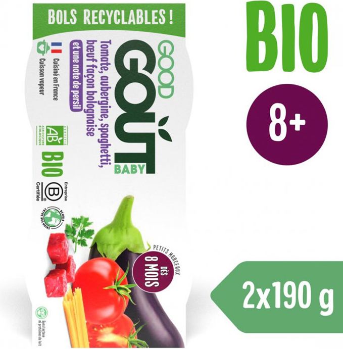 Good Gout BIO Špagety s lilkem a hovězím masem 2 x 190 g - obrázek 2