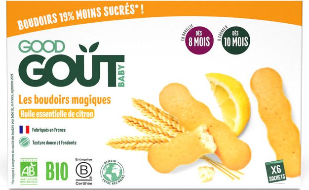 GOOD GOUT BIO Piškoty s esenciálním citronovým olejem 120 g - obrázek 1