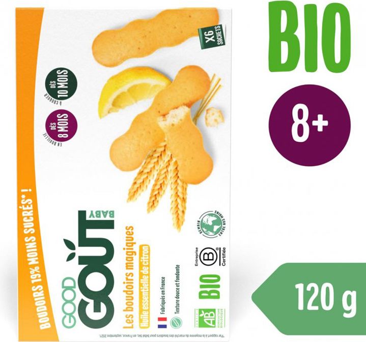 GOOD GOUT BIO Piškoty s esenciálním citronovým olejem 120 g - obrázek 2