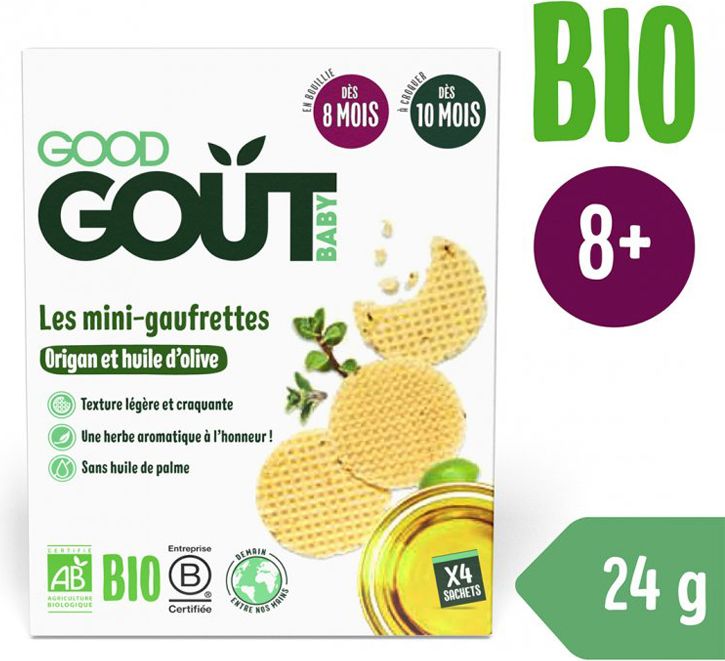 GOOD GOUT BIO Wafle s oreganem a olivovým olejem 24g Good Gout BIO - obrázek 2