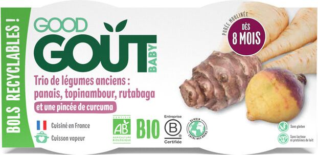 Good Gout BIO Topinambur s tuřínem a pastinákem 2 x 190 g - obrázek 1